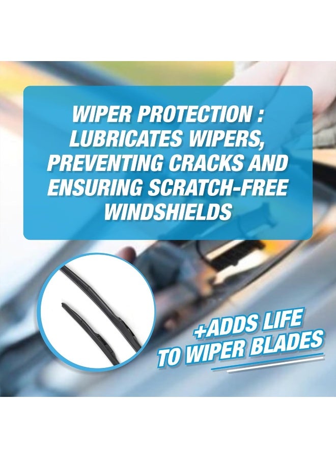 أبرو مجموعة من 5 قطع من سائل غسيل الزجاج الأمامي المركز من ABRO، منظف ومضاد للتجمد، 473 مل، سائل تنظيف زجاج خالٍ من الخطوط، يزيل الحشرات والغبار والقطران وبقايا الطريق، سائل غسيل لجميع الفصول - WW-516 - Image 4